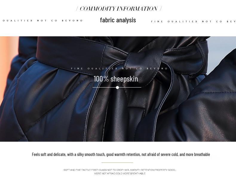 European & American 2025 Winter Sheepskin Leather Down Jacket: Women's Extra Long Thick Hooded Coat