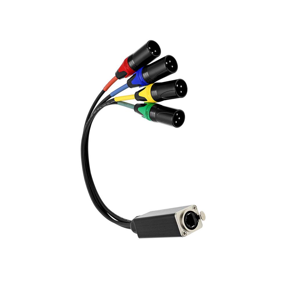 4 Channel XLR to RJ45 Sound Extender Cable Stage Metal Case 100m 328ft Transmission Balanced Signal Professional for