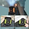 Portable Waist Mounted Cooling Fan Builtin LED Light Carbon Steel Clip with 5000mAh Power Supply for Sports Couriers