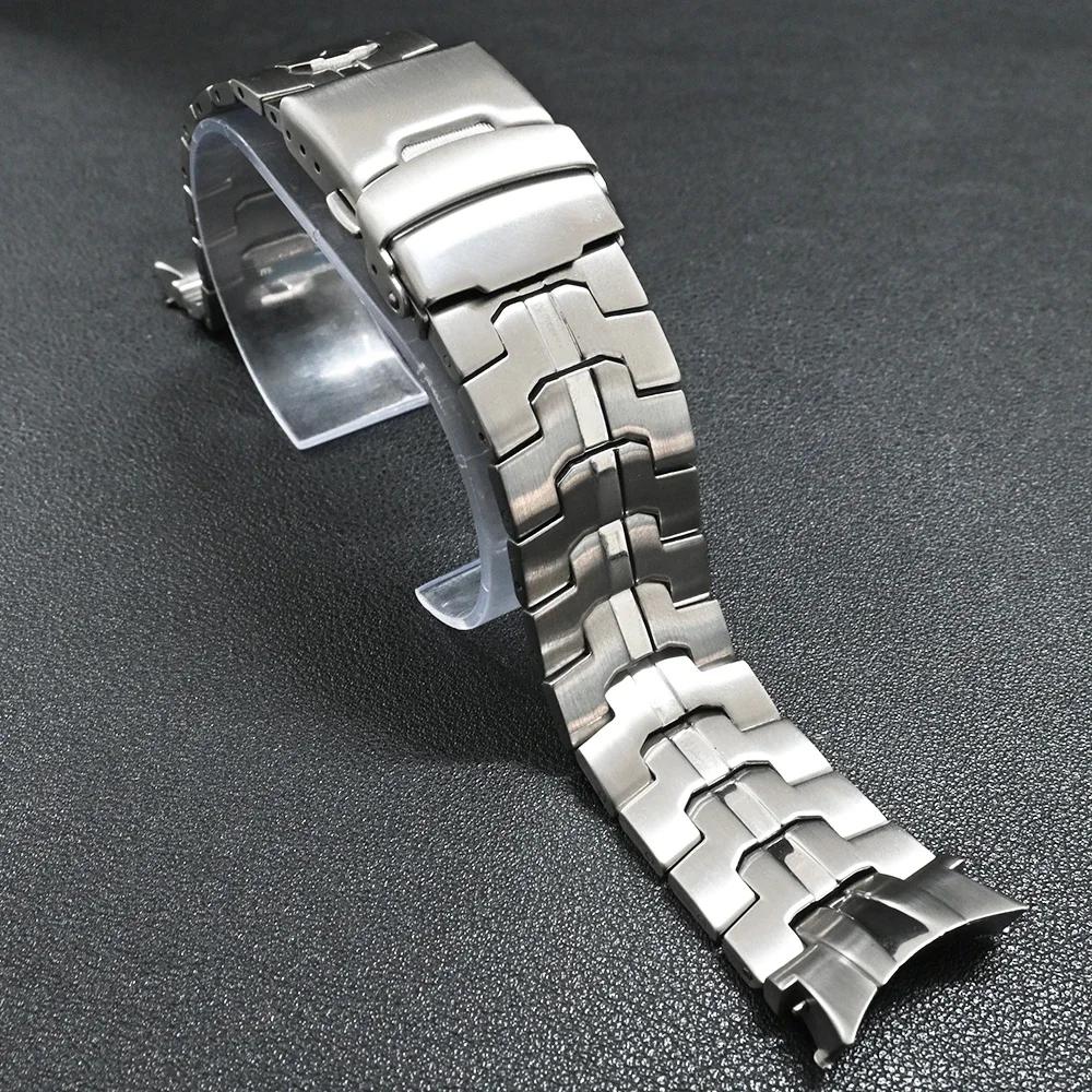 Nerezový náramek bez mezery pro Samsung Galaxy Watch 7 6 5 40mm 44mm 6Classic 47mm 43mm Luxusní pánský pásek pro Galaxy 5Pro 45mm