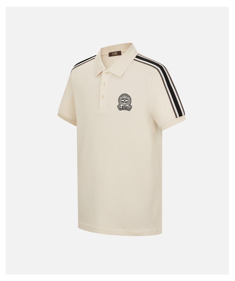 Men's Cotton Contrast Color Short-Sleeved Polo Shirt