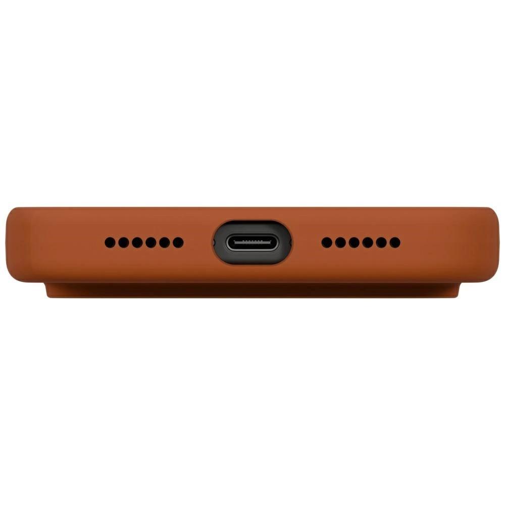 Etui UNIQ Lino na iPhone 17 Pro Max Magclick Charging - pomarańczowe
