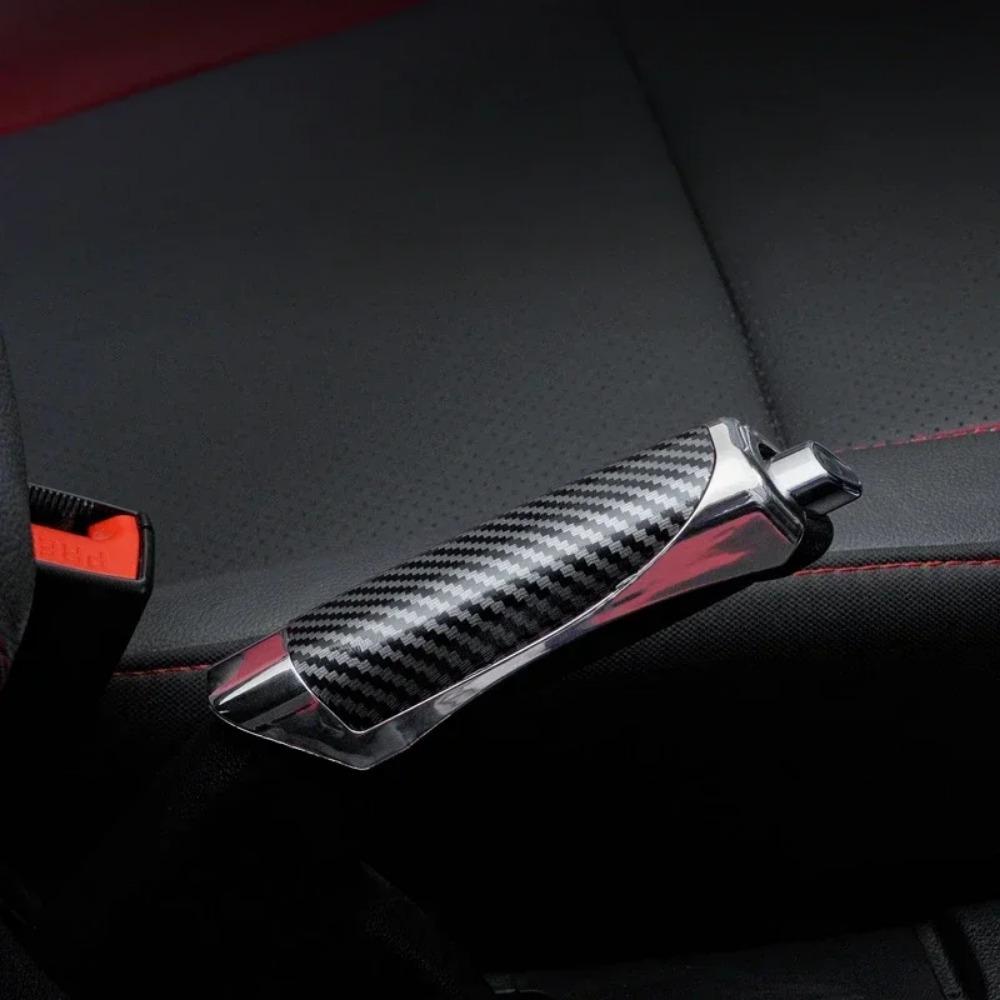 1PC Car Hand Brake Cover Handbrake Grips Protection Cover Carbon Fiber Parking Brake Decoration Shell Interior Accessories