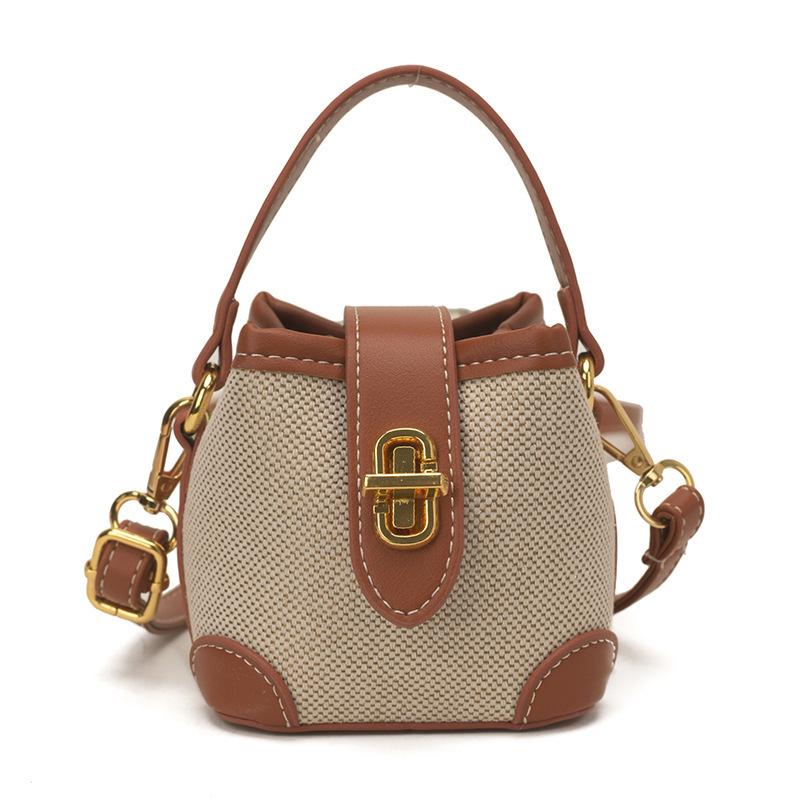 Small-scale Design Color-matching Handbag - Fashionable Crossbody Bag for Women, Single-shoulder Bucket Bag