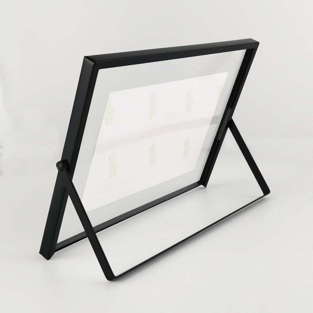Transparent Surface Metal Photo Frame Minimalist Style Floating Picture Frame  Office