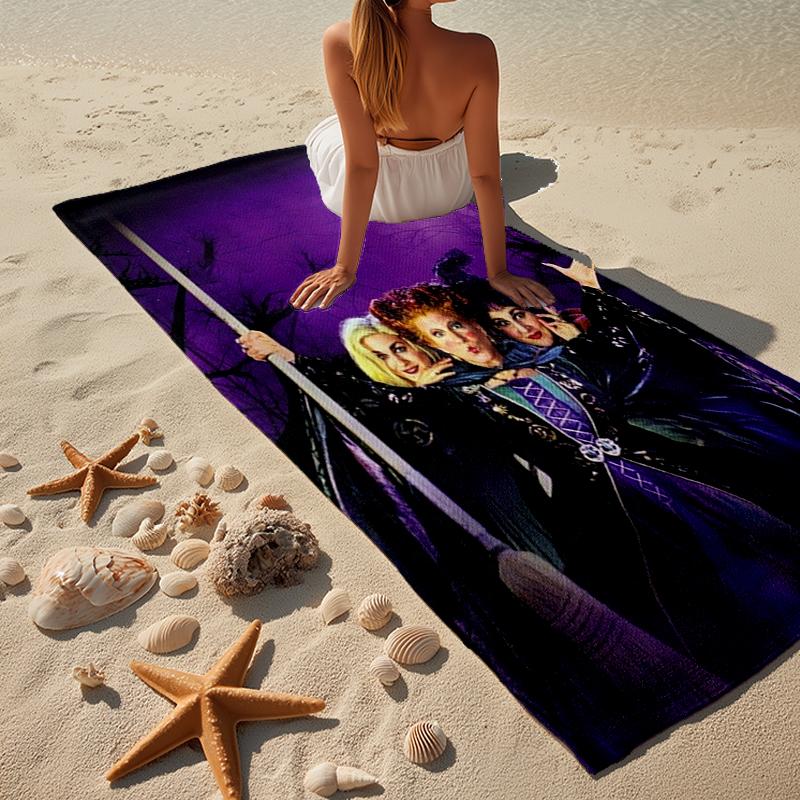 Hocus witch Halloween Magic Beach Towel, Super Soft Microfiber, Gift for Her/Him, Birthday, for Pool, Beach, Travel, Home Decor Fan gifts
