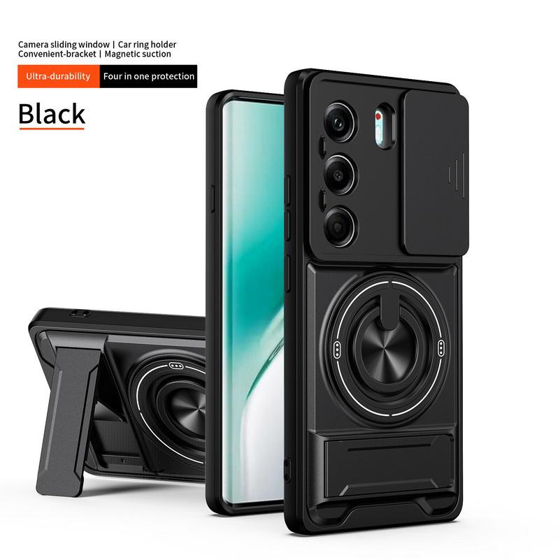 2 in 1 Ring Grip Built-in Magnetic Car Holder Case for Tecno Camon 40 Pro camon40 Camon 30 20 pro Lens push-pull protect Cover