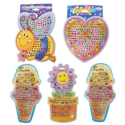 Kids Girl Crystal Stick Earring Sticker Toy Body Bag Party-Jewellery CL UK Q0Y5