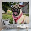 Cute Animals Pet Pug Dog Decor Tapestry for Backdrop Creativity Bedroom Dorm Living Room Modern Decor Wall Hanging Tapestries