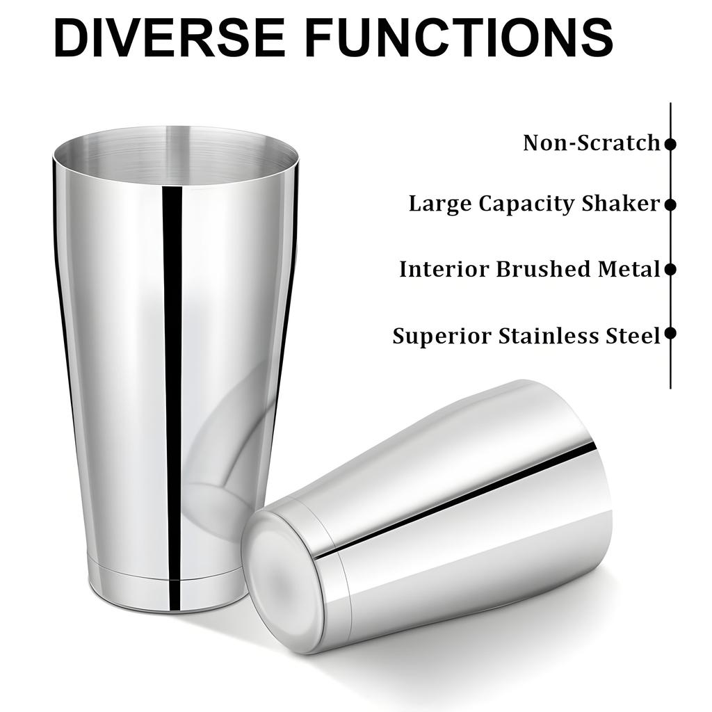 ABHAS® Boston Cocktail Shaker Set – Dual Size 18oz & 28oz Mixing Tins | Professional Bar Accessory