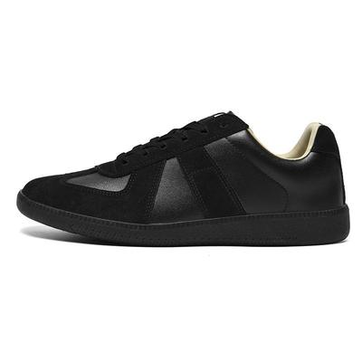 2026 Herren Retro Schwarze Deutsche Trainingsschuhe - Echtes Leder, Weiche Sohle, Vielseitiger Stil für Paare
