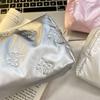 Korean Style Stuffed Cotton Storage Bag Love Rhombus Shape Stationery Bag  Outdoor