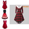 Long-sleeve Mrs Claus Dress Great For Winter And Christmas Parties