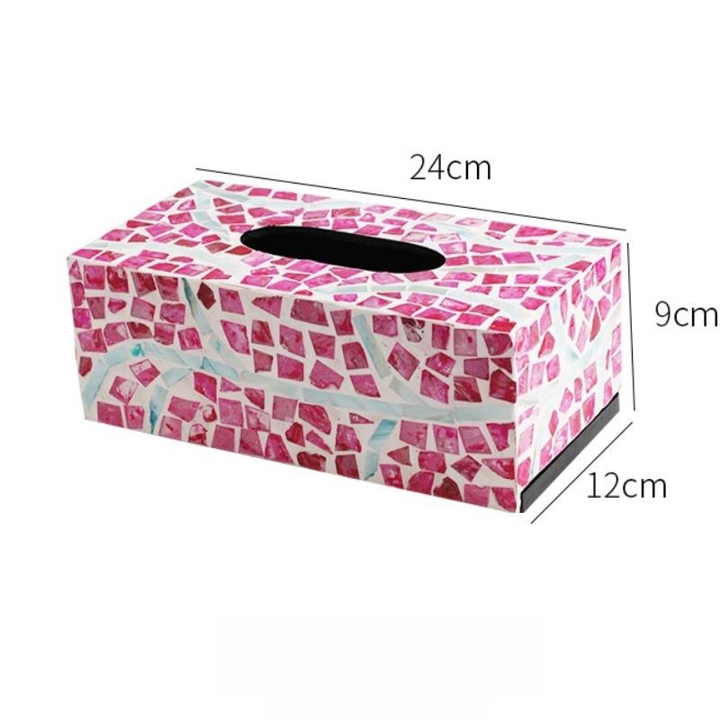 Nordic Tissue Boxes Natural Shell Napkin Holder Luxury Tissue Case Living Room Storage Box Table Decoration Home Accessories