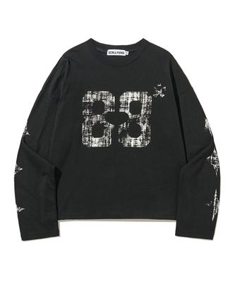 SCALLYWAG Crop Vintage Diamond Long Sleeve [Black]