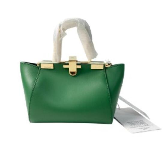Unused ZANCHETTI Amuleto 20 Women's Luxury Shoulder Bag – Convertible Crossbody Handbag, Italian Designer Purse,Green / Gold Bag