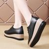 Womens Comfortable Mid Heel Casual Shoes  5CM Platform Sneakers Size 43 Breathable Thick Sole