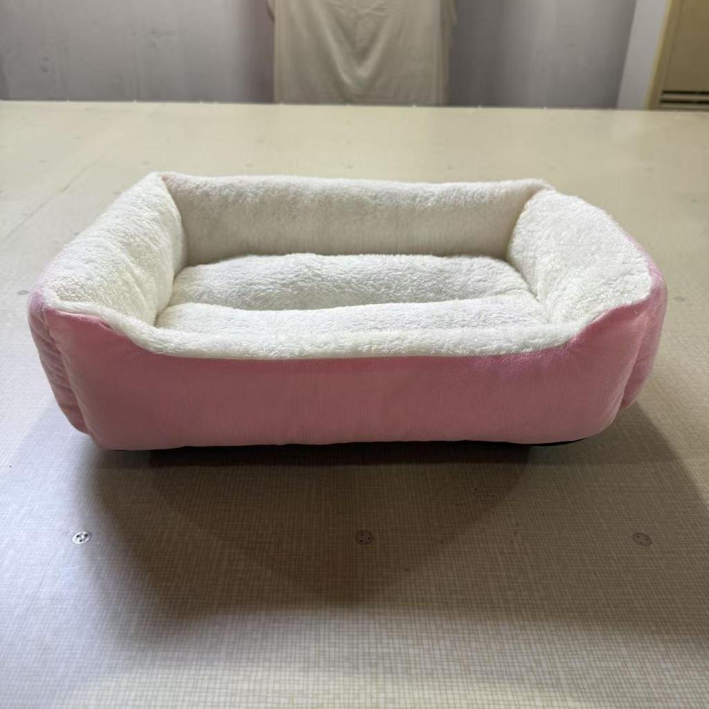 Cozy Winter Square Pet Bed for Small & Medium Dogs - Thickened Mat for Teddy & Corgi