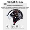 Helmet Men's Motorcycle Pedal Half Helmet Four Seasons Universal Lenses Transparent Women's Helmet Electric Vehicle Riding