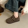Women's Fleece Loafers With Fuax Fur Lined Non-Slip Cozy Moccasin Winter Warm Walking Shoes Outdoor Indoor Casual Comfort Fuzzy House Shoes for Women