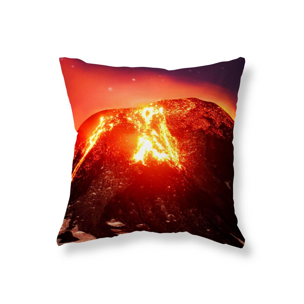 Volcanic Eruption Landscape Throw Pillow Cover Sofa Car Decorative Pillow Cover Office Chair Cushion Cover Room Home Decor