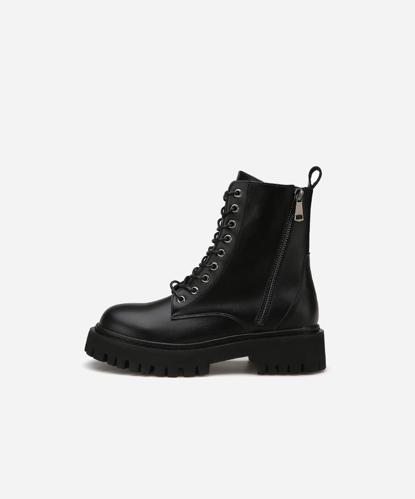 Salt And Chocolate Lace-Up Ankle Work Boots 412146006 (4Cm/1Color)