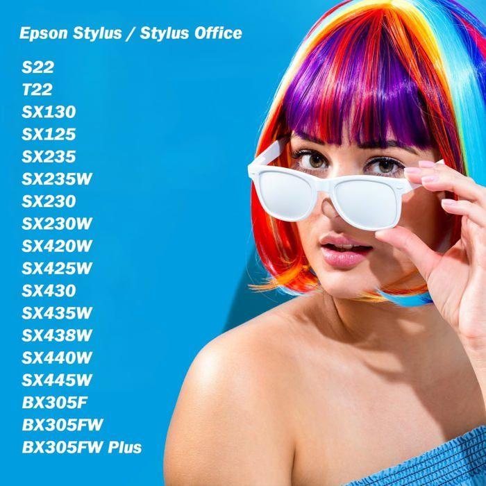 Cartouches d'Encre - LASER GENETICS CARRON - T1285 - Pack de 20 - Multi-couleurs - Compatible Epson