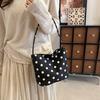 Niche polka dot handbag, women's versatile shoulder bag/underarm bag, small handbag for going out to work, lightweight design.