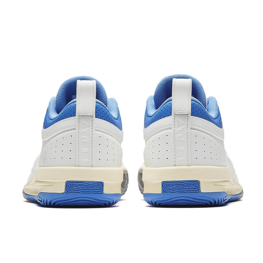 Anta Fengmang 1 Cushioning Abrasion Resistant Slip Resistant Low Top Basketball Shoes Men's White Blue 912611606S-2