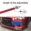2psc Universal Racing Adjustable Front Rear Bumper Lip Splitter Support Bar / Pull Rod Kit Racing 75mm/100mm/150mm/200mm