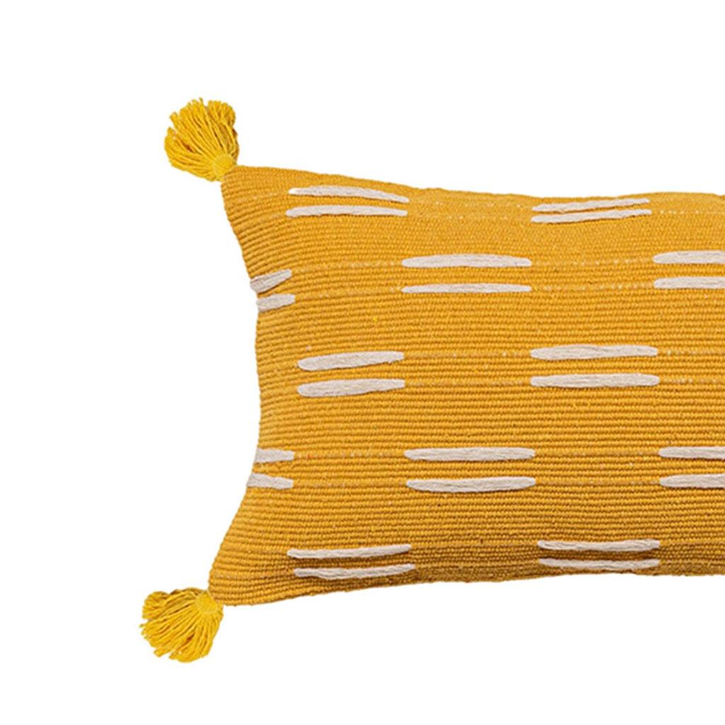 yellow rectangle throw pillow