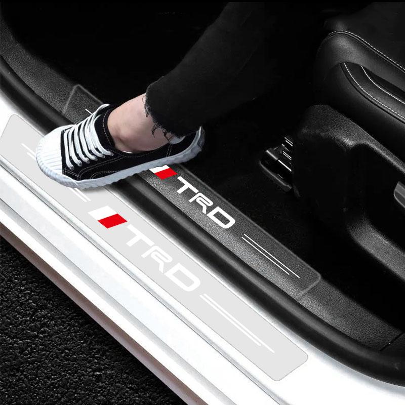 Car Threshold Sticker Scratch Resistant Transparent Film Protector for Toyota TRD Prado Aqua Hilux Rav4 Camry Prius TRD Venza GR