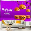 Home Decoration Tapestry Halloween Pumpkin Lantern Wall Hanging Magic Castle Spooky Holiday Party Background
