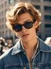 1Pc Oval Glasses, Chic Black, Tortoiseshell Glasses, Suitable for Daily Wear, Holiday Gifts, Daily Leisure