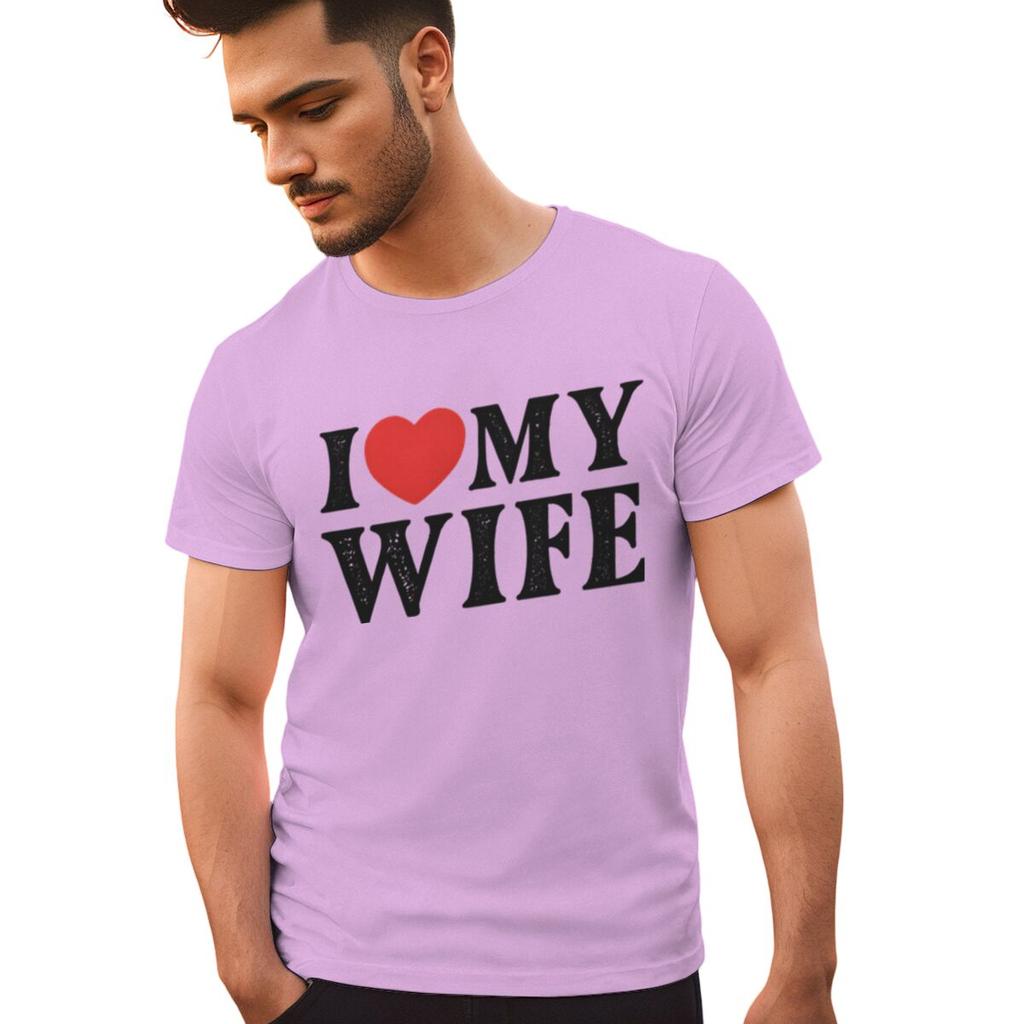 I Love My WifeI Love Hubby Print Couple T Shirt Men Women Valentines Day Gifts Tshirts Fun Short Sleeve LoversMatching Tshirt