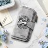 Vintage Print Long Wallet Multi Card Holder Portable Purse for Daily Use
