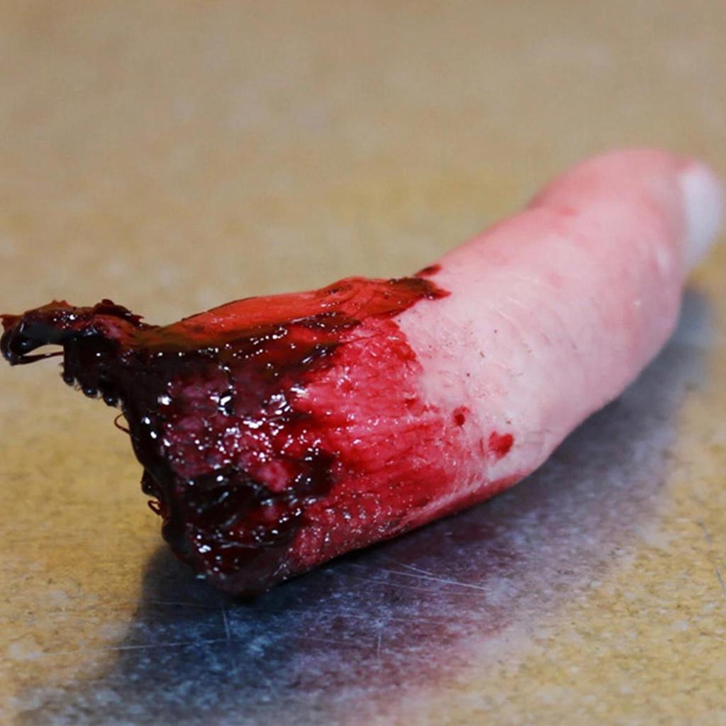 Halloween Severed Finger Horror Bloody Finger Prank Prop Bloody Severed Finger Realistic Scary Fake Finger Pillar Horror Decor