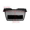 RS Style Front Honeycomb Grill Grille Fit TT TTS 2006-2014 Gloss Black