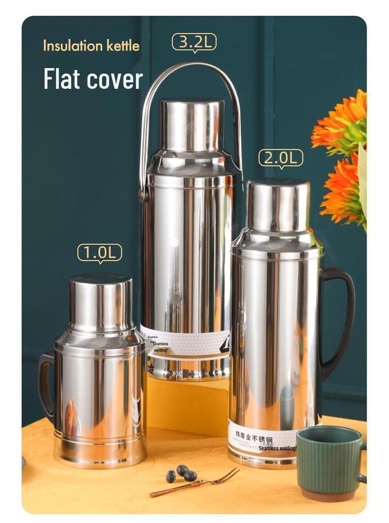Stainless Steel Insulated Thermos | Large Capacity Hot Water Bottle & Warmer