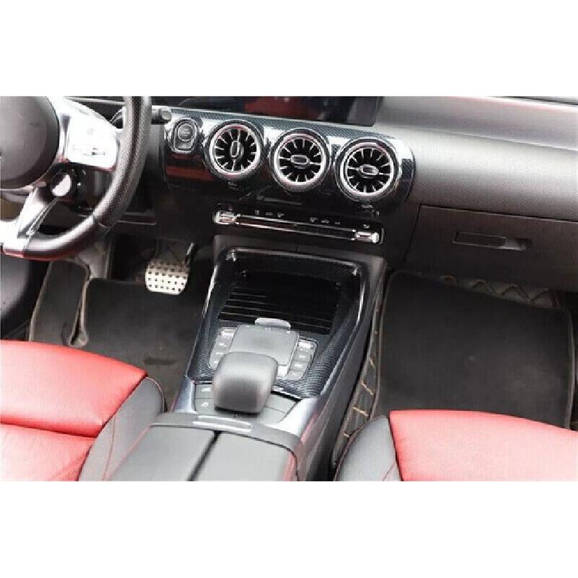 Middle Console Air Outlet Vent Cover 19~21 For Mercedes Benz AMG35 Carbon Fiber