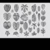Flexible Nails Mold Leaf/Bird Shape Nails Art Template Moulds Silicone Texture Suitable for Beauticians and Art Learners