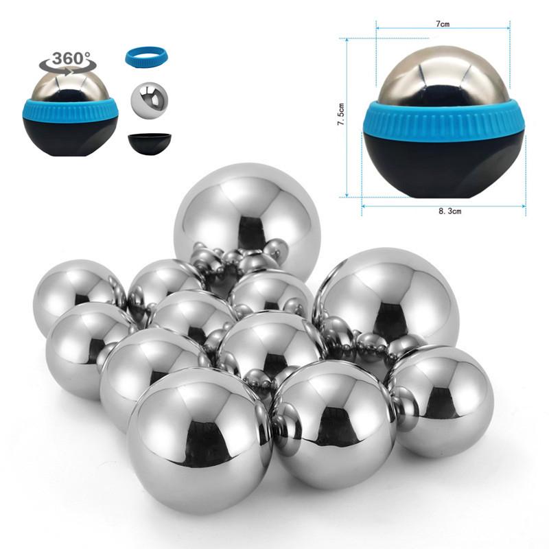Stainless Steel Hot & Cold Massage Ball: Handheld Ice Pack, Cooling, Low Temp Rolling Ball, 70mm for Physiotherapy Fitness & Compress Therapy