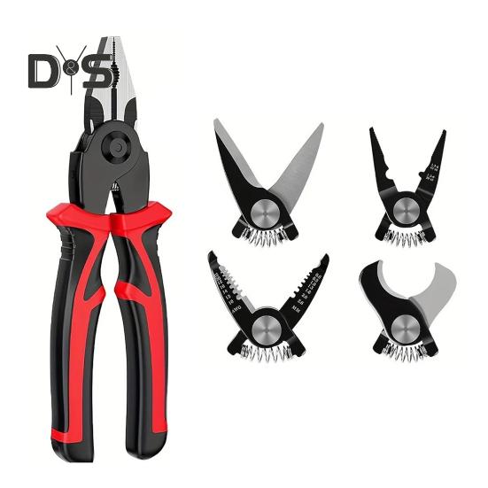 

Универсальный набор инструментов для тяжелых условий эксплуатации. Многофункциональный набор плоскогубцев с эргономичной ручкой. Сменный ручной инструмент. Клещи для обжима. A