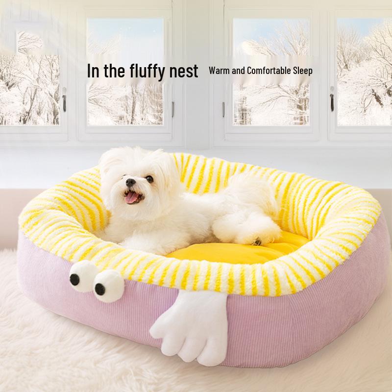 Winter Warm Dog Bed & Cat Sleeping Mat - Thickened Open Style Pet Nest