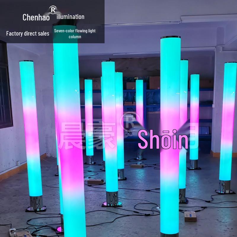 Interactive LED Cylinder: Colorful Touch & Sound-Control Light for Scenic Decoration