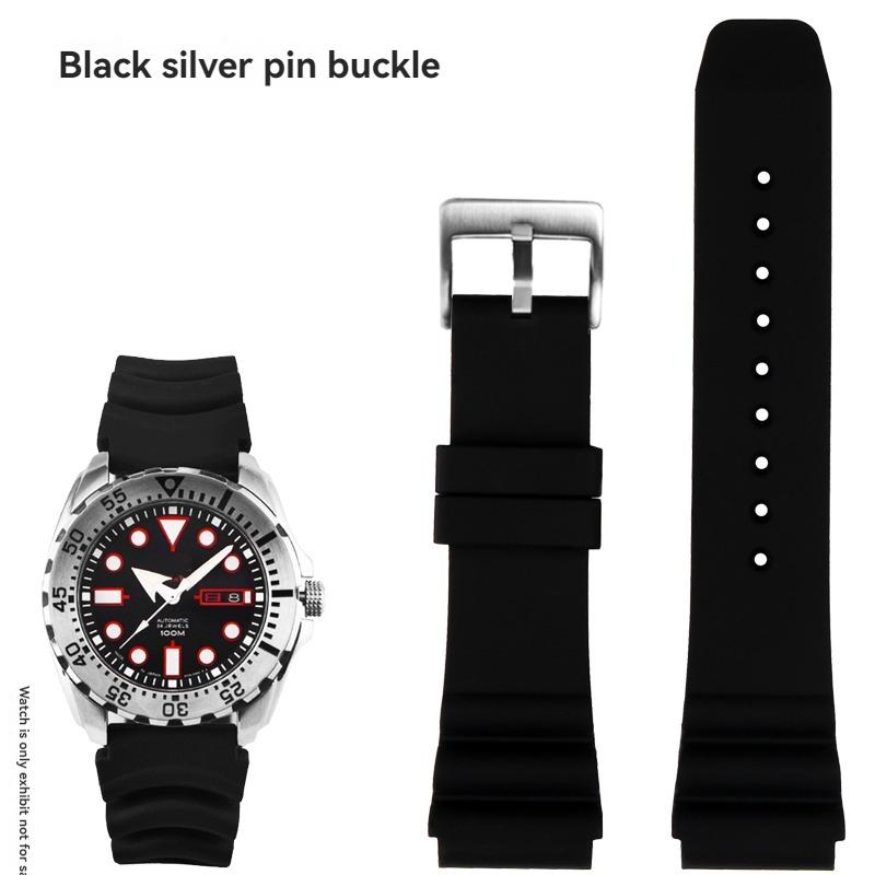 Cinturino in Gomma da 22mm per SEIKO 5 SKX007 SKX009 Turtle Mini MM SRPD Monster - Nero Blu Verde Cinturino per Orologio da Sub Sportivo