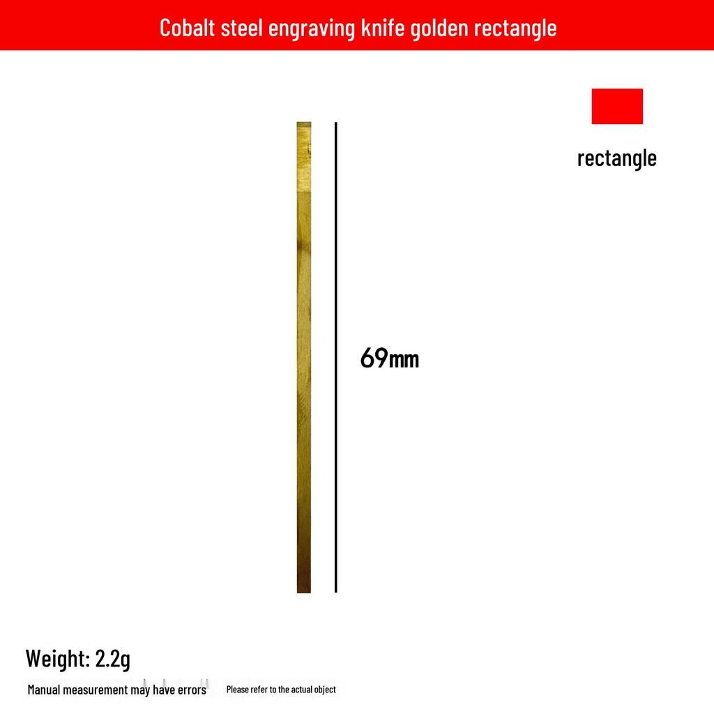 Cuchillo Rectangular Rombo de Acero al Cobalto para Grabado DIY Máquina Neumática de Grabado de Joyería de Oro y Plata