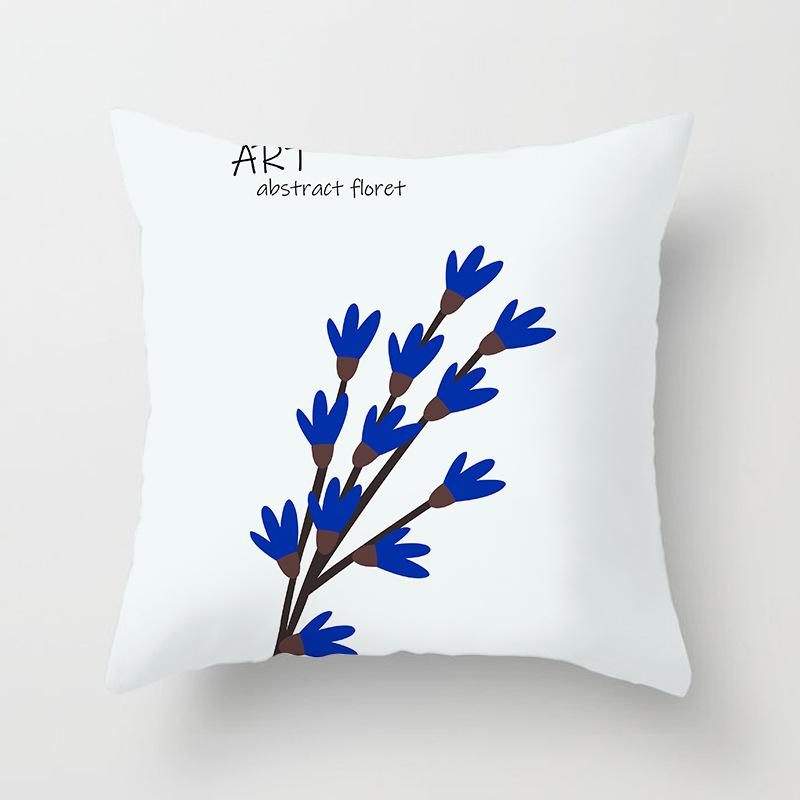 New Nordic Abstract Flower Pillowcase Home Bedside Sofa Cushion Cover