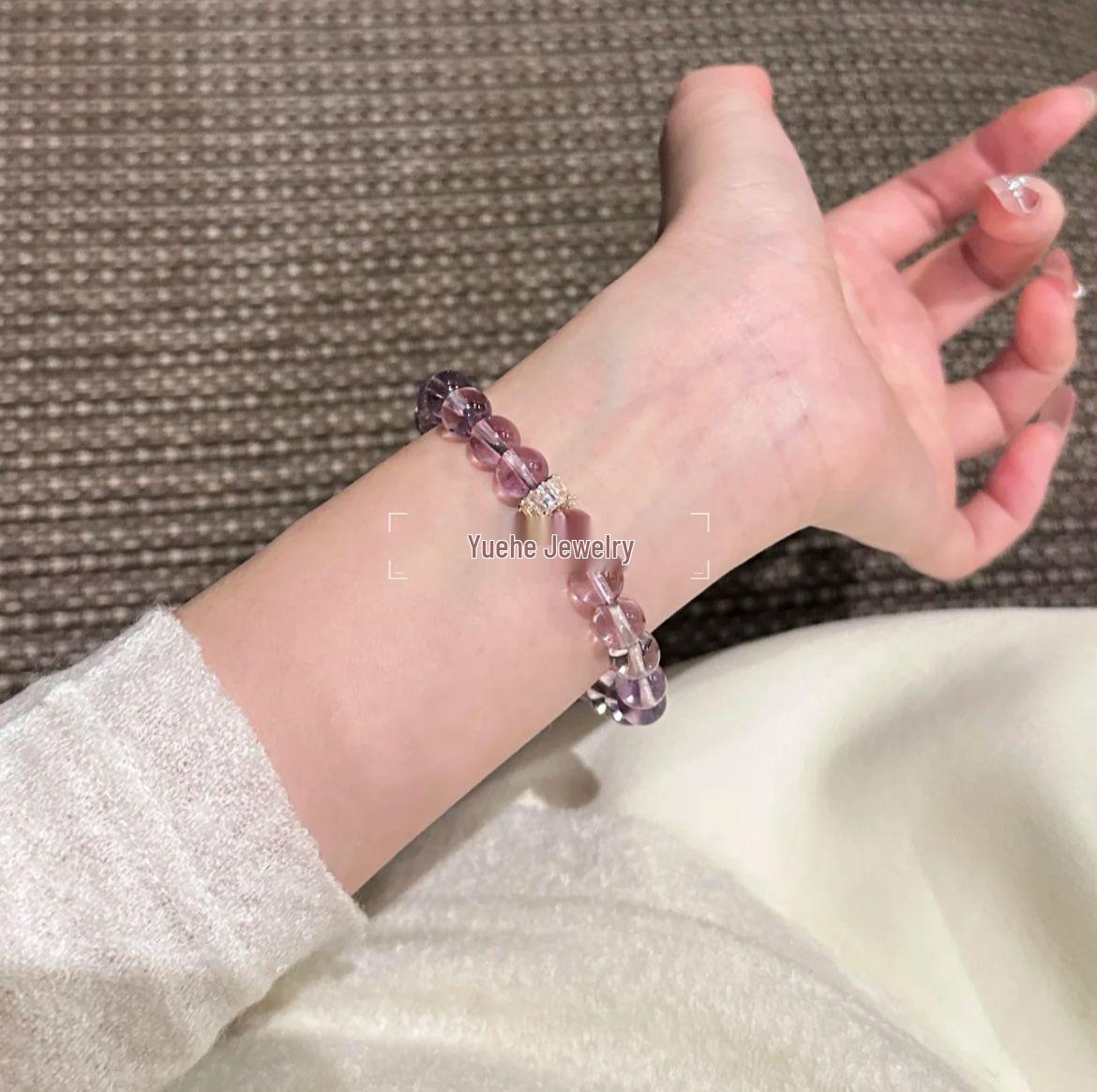 Natural Brazilian Amethyst Bracelet - Perfect Gift for Students and Best Friends