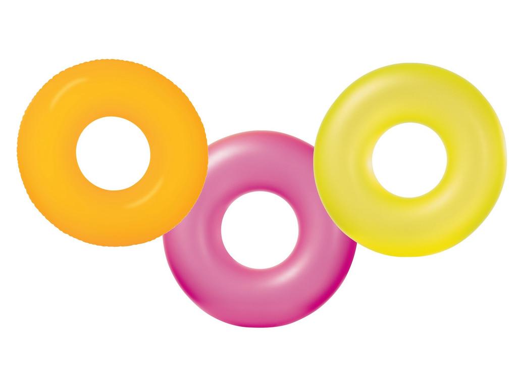 Neon Swimming Ring Diameter 91 Cm - 3 Colors Intex 59262 Pink